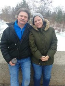 Frank & Kathleen outside in Winter